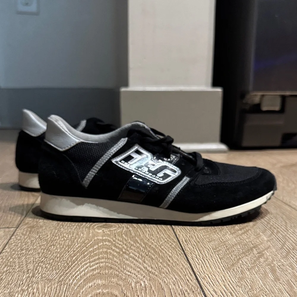 Dolce & Gabbana Vintage Black and Silver Women's Sneakers - Picture 2 of 5